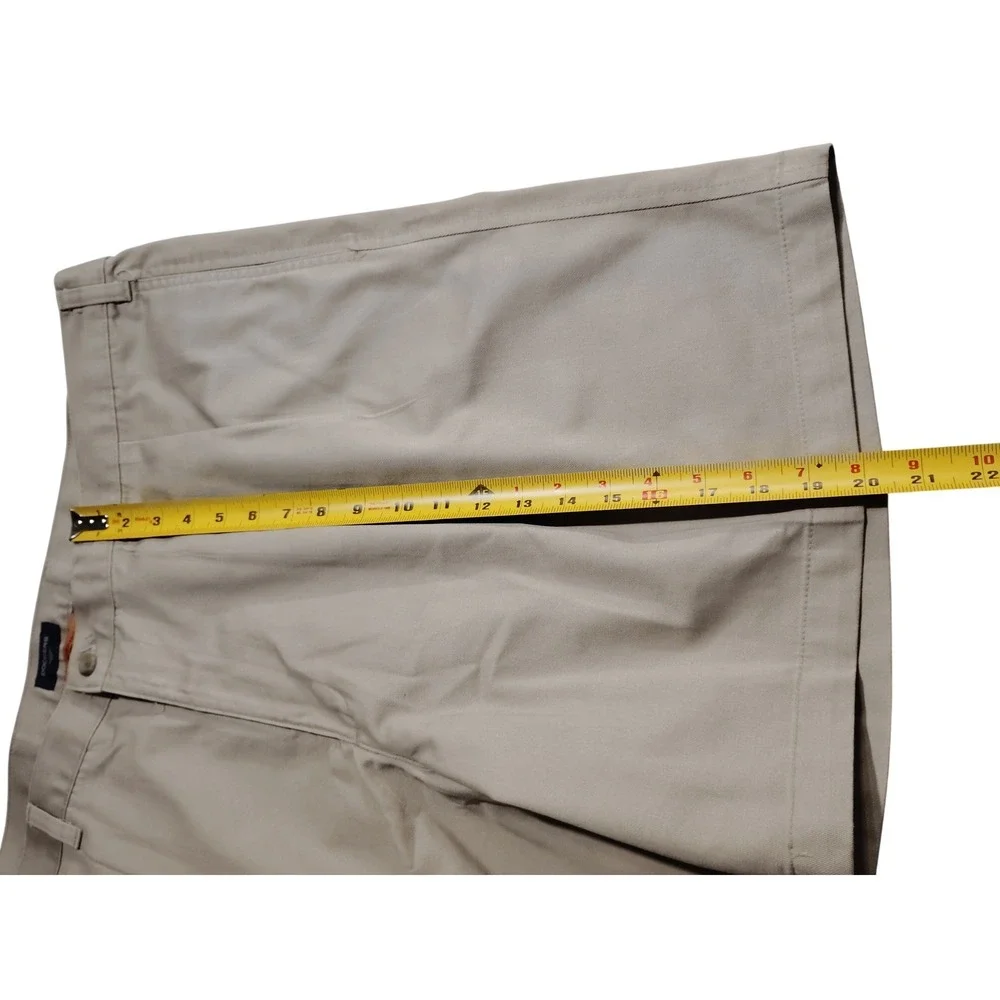 Dockers‎ Mens 46 Khaki Pleated Stain Defender Cotton Chino Shorts 315390725